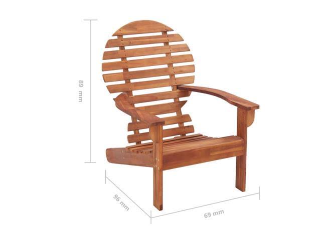 Solid Acacia Wood Adirondack Chair X6113