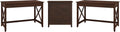 Reclaimed Pine 2 Person Desk Set with Lateral File Cabinet L80515