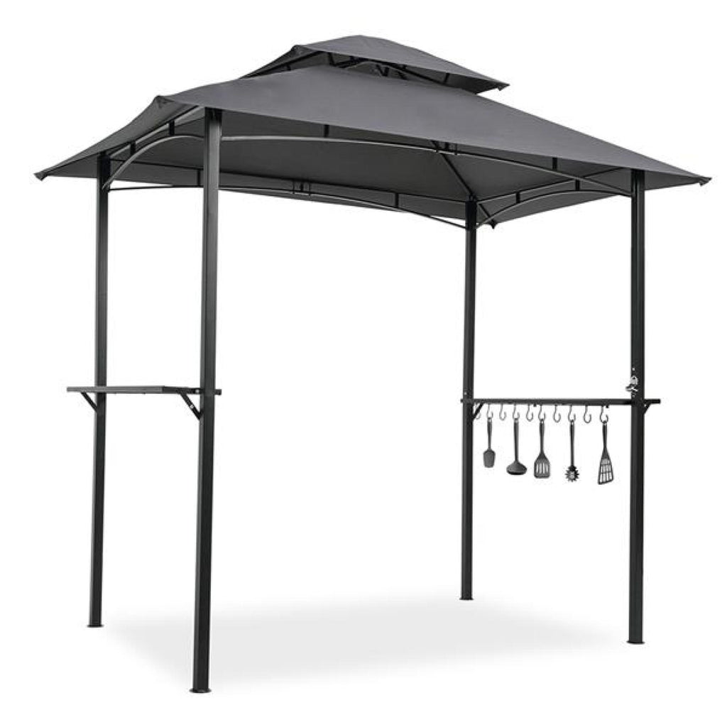 Grey Outdoor Grill Gazebo with Steel Frame G9047