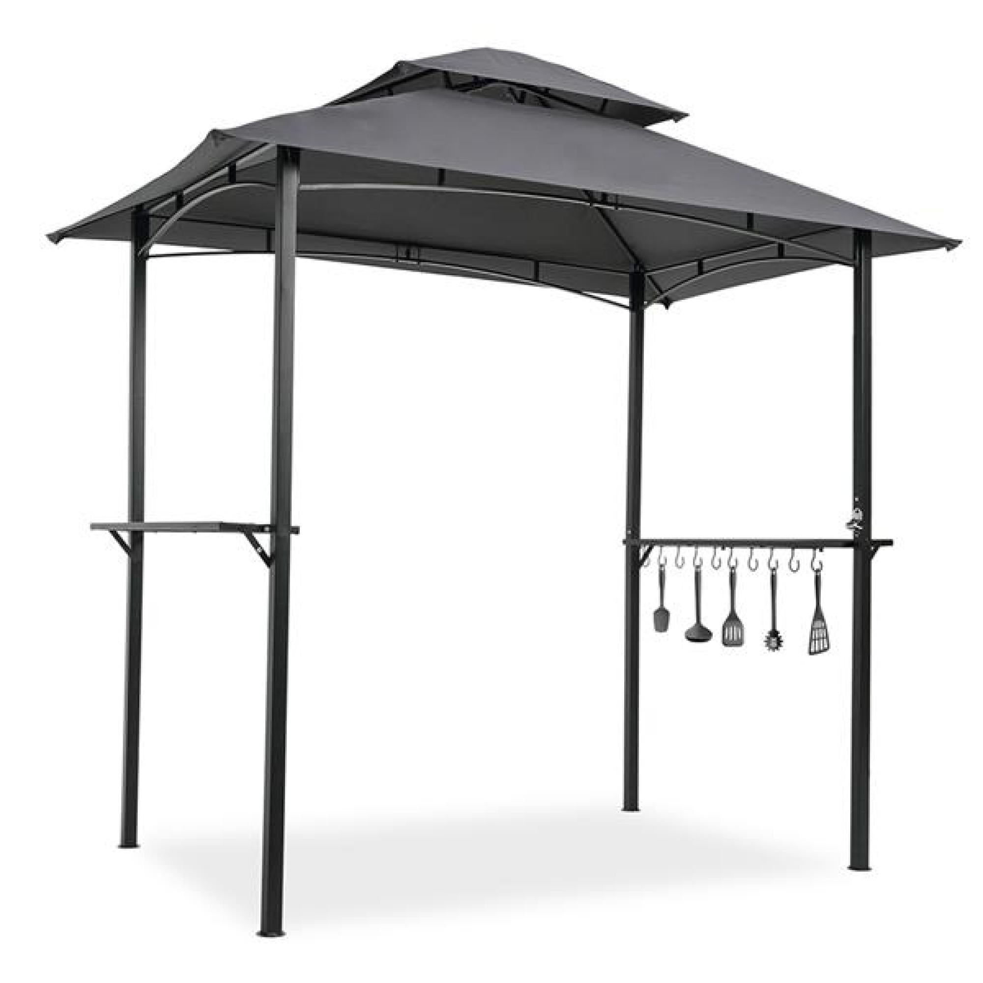 Grey Outdoor Grill Gazebo with Steel Frame G9047