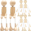 6pcs Unfinished Wooden Dolls Cartoon Robots F777