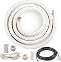 16 Ft. Mini Split Line Set 1/4" 1/2" & 3/8 Insulated Coil Copper Pipes with Nuts and Fittings Z98995