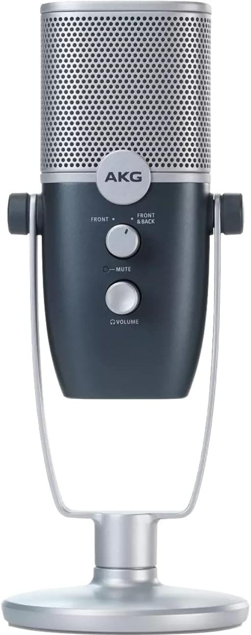 Blue and Silver USB-C Condenser Microphone O153