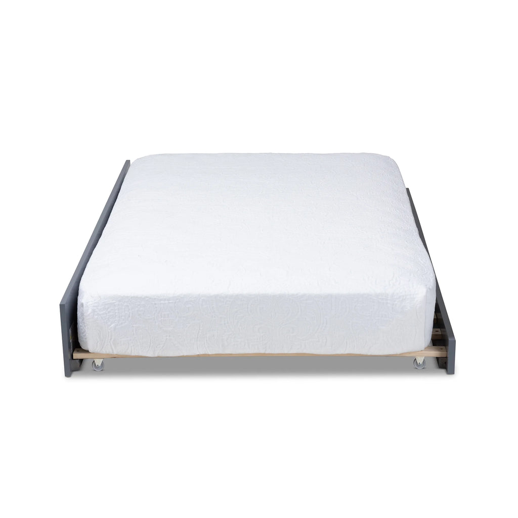 Gray Finished Wood Twin Size Trundle W381