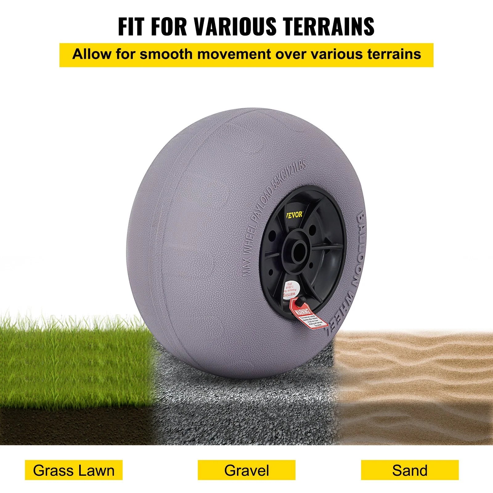 13 in. Replacement Sand Tires, Pack of 2 U706