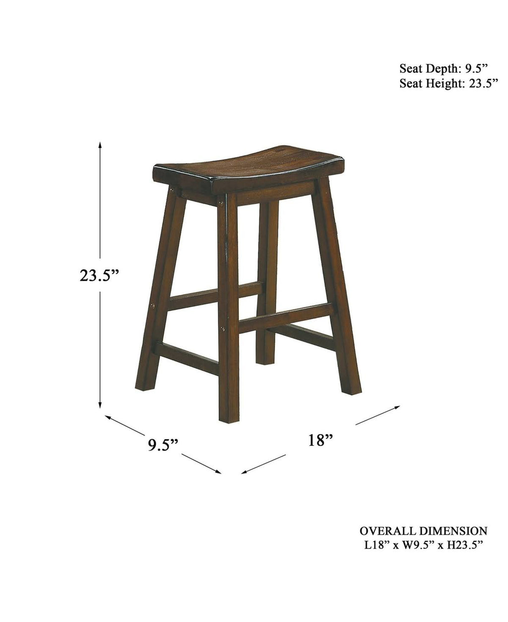 Oak Stool Set of 2 C238