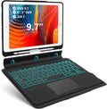 Black Detachable Bluetooth Keyboard Folio for iPad 10.2 9th Generation/8th/7th Gen, Pro 10.5, Air 3 G19592