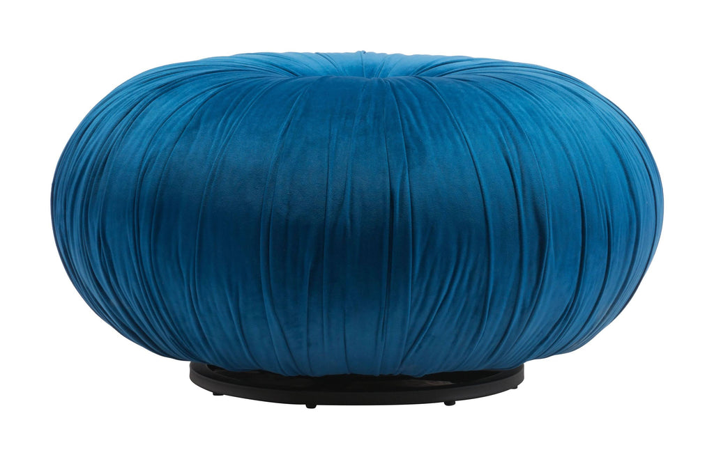 Light Blue Velvet Ottoman W177218