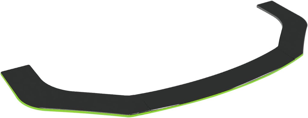 Black+Green Front Bumper Lip Splitters Winglets Canards W370
