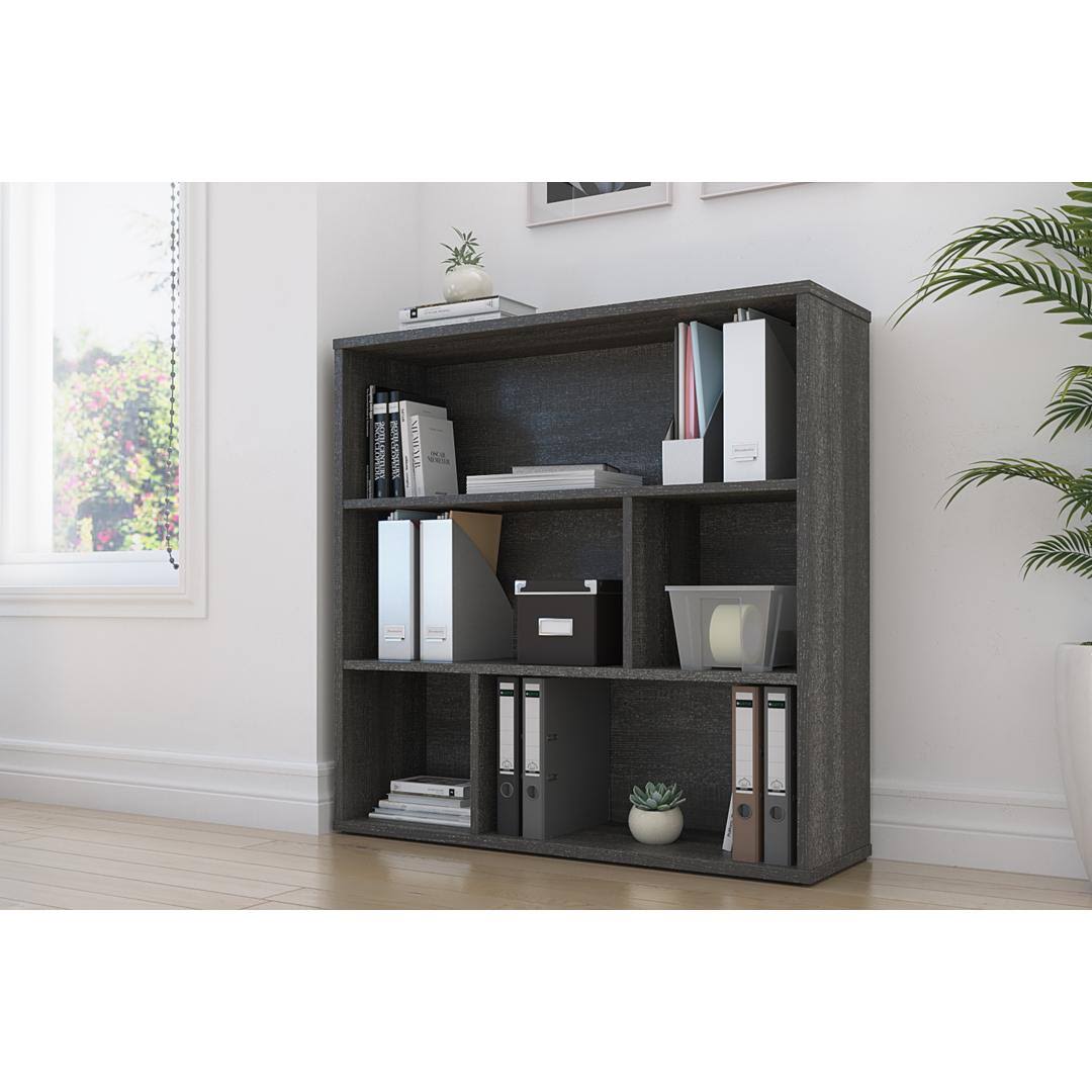 White Asymmetrical Shelving Unit W562