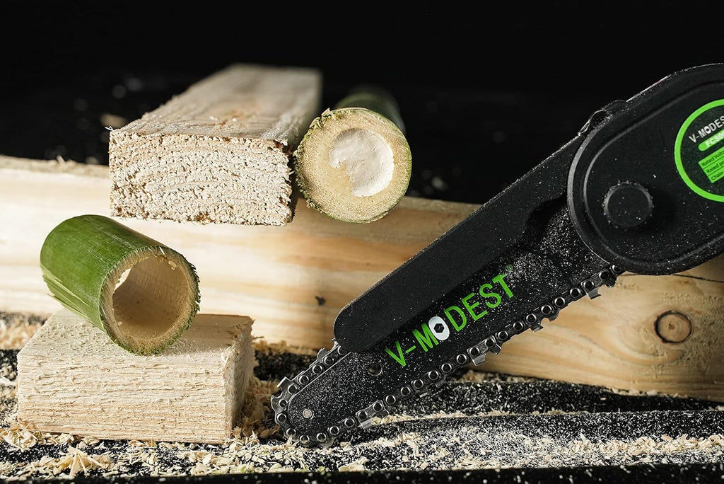 Mini Chainsaw 6 Inch Cordless Brushless Motor with 2 Rechargeable Battery A420