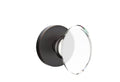 Oil Rubbed Bronze Crystal Knob Privacy with Disk Rose U449998