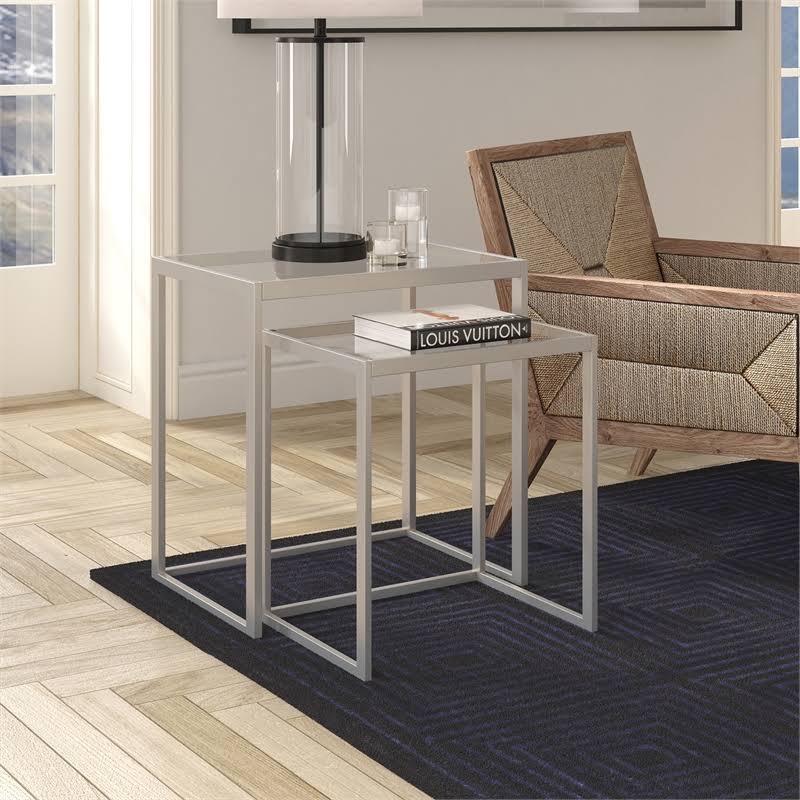 Satin Nickel Nesting Side Table Set F3248