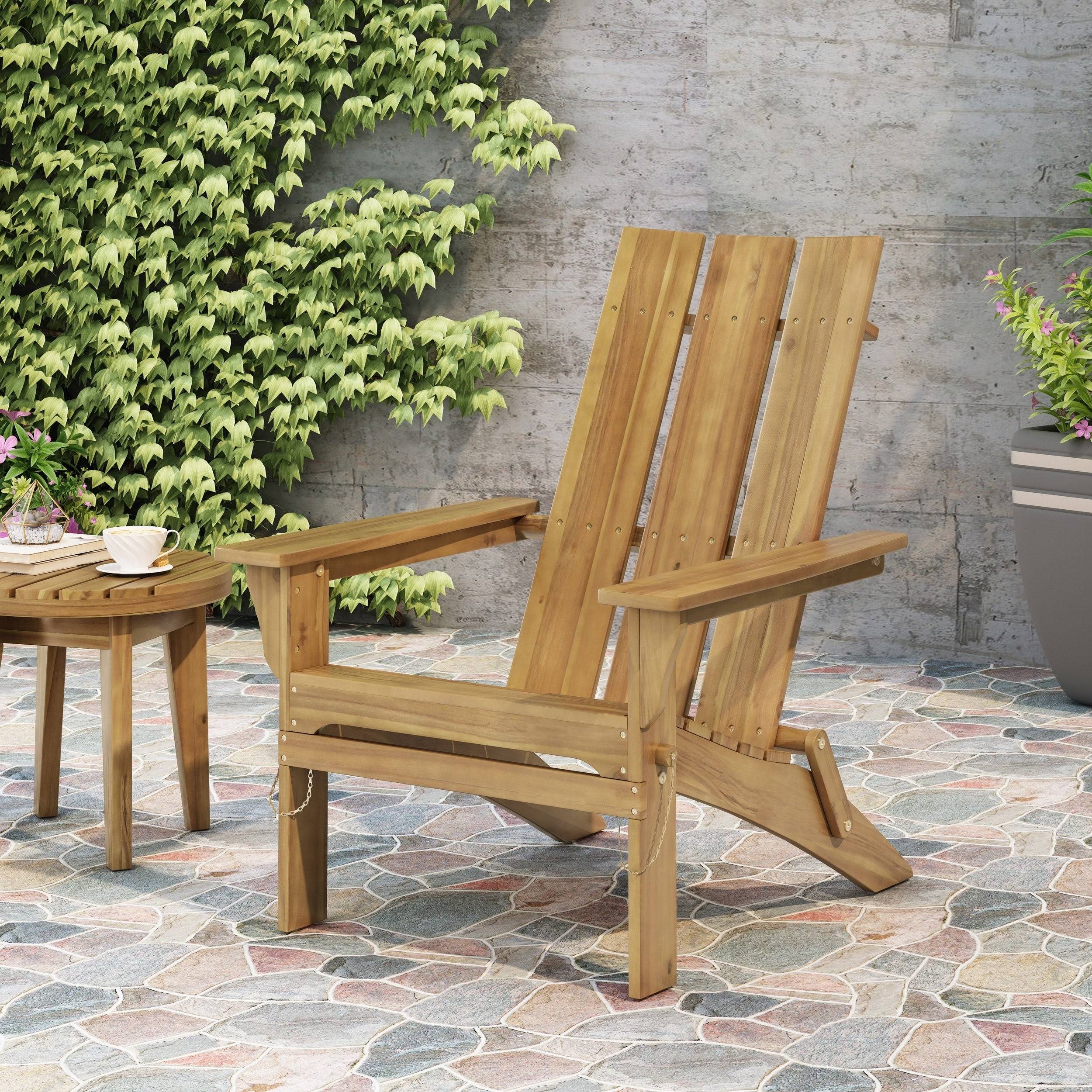 Acacia Wood Foldable Adirondack Chair X3007