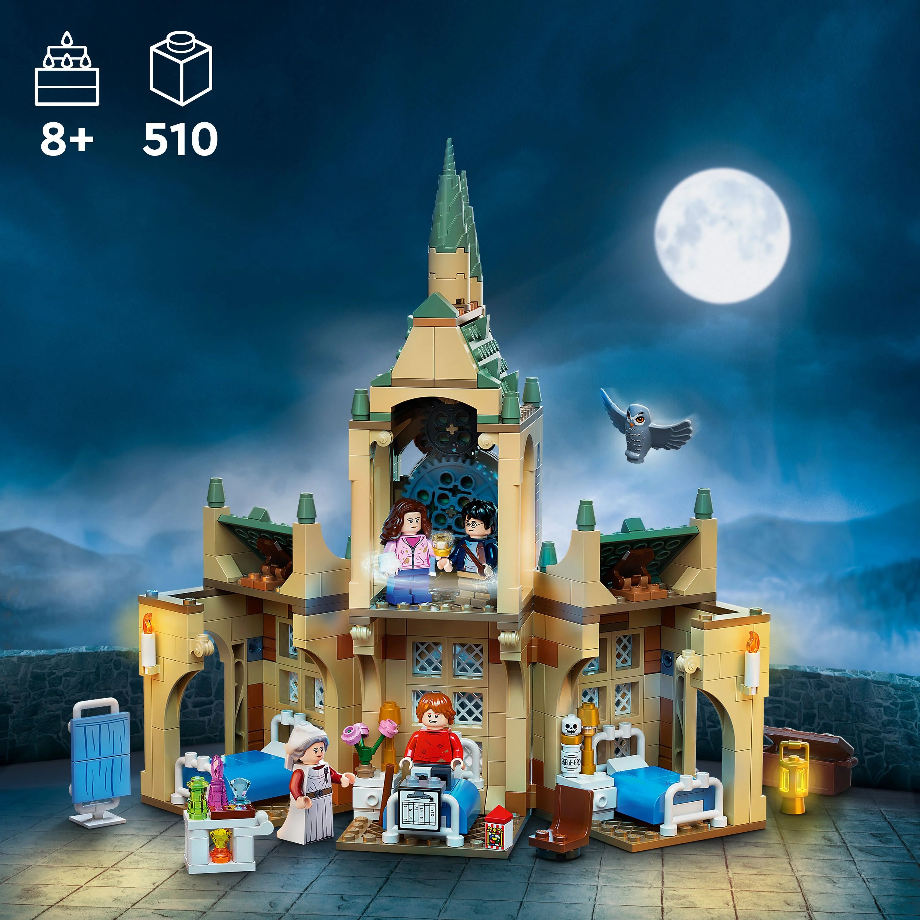 LEGO Harry Potter Hogwarts Hospital Wing 76398 Buildable Castle Toy with Clock Tower Minifigures C567237