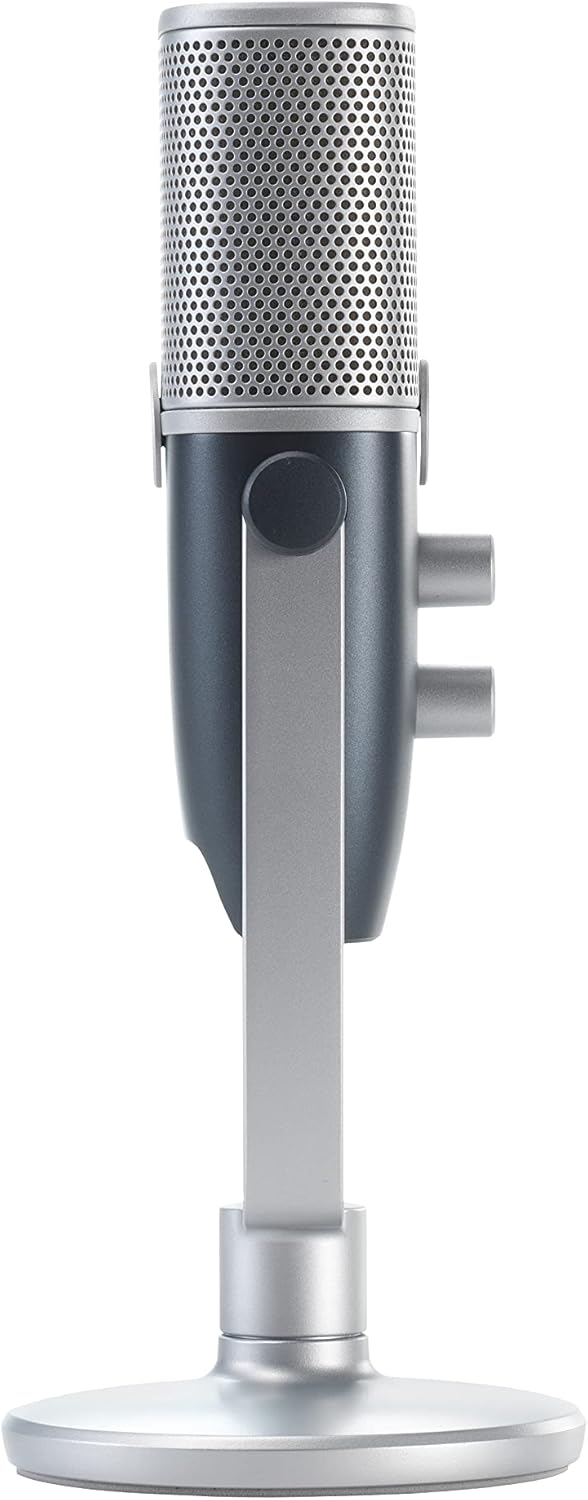 Blue and Silver USB-C Condenser Microphone O153
