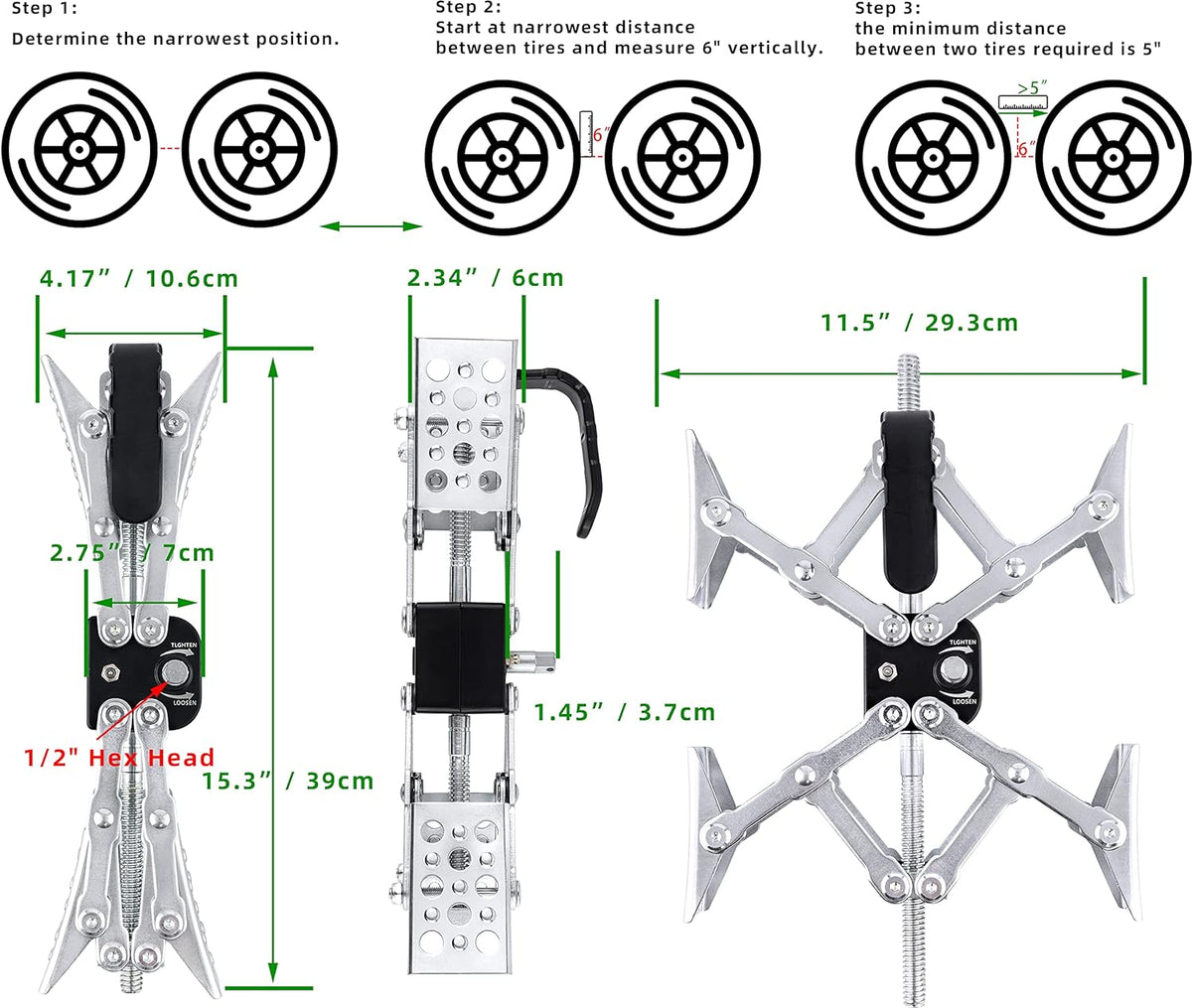 X-Shaped RV Stabilizer Wheel Chock, Dual Axel, 1 Pack K79707