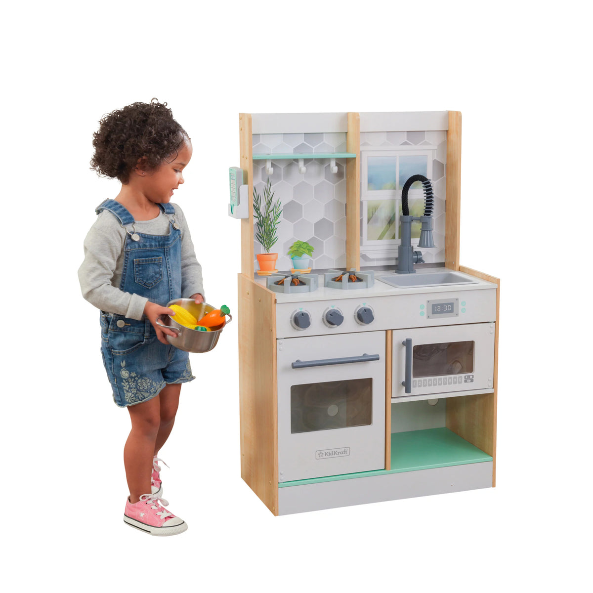 Natural Wooden Play Kitchen with 1 Piece Accessory Play Set R259500