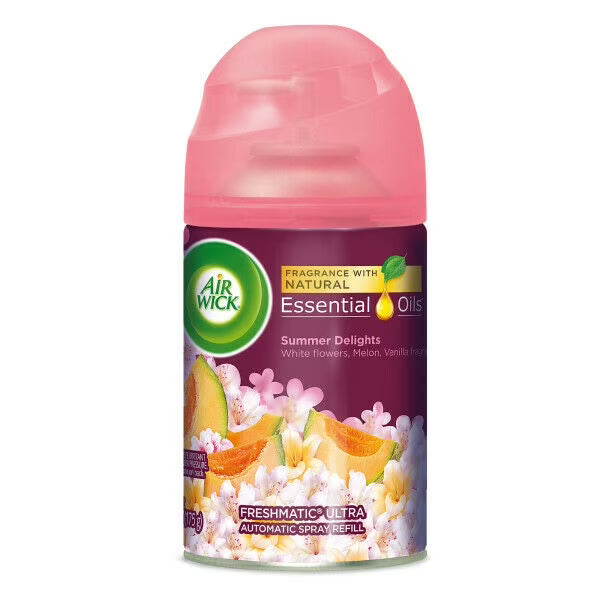 Air Freshener Spray, Summer Delights with White Flowers, Melon & Vanilla Scent (Pack of 4) E5851
