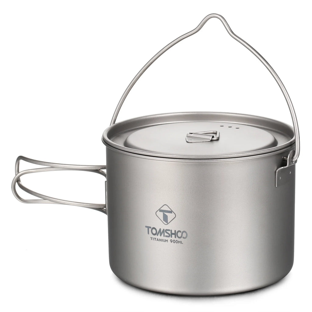 Titanium Hanging Pot for Camping 750ml/900ml/1100ml/1600ml/2000ml/2800ml F90940