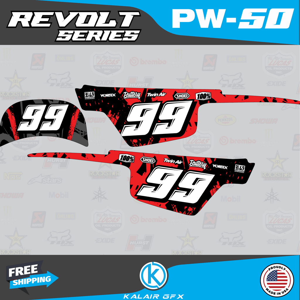 GFX Graphics Kit for Yamaha PW50 M747