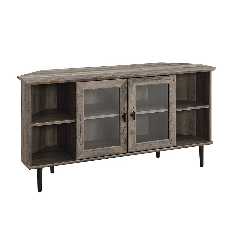 Corner TV Stand in Grey Wash Y387762