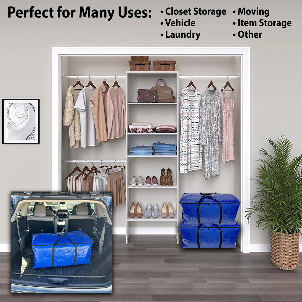 6 Pack 24 gal Moving Storage Bags with Top Zipper L6327