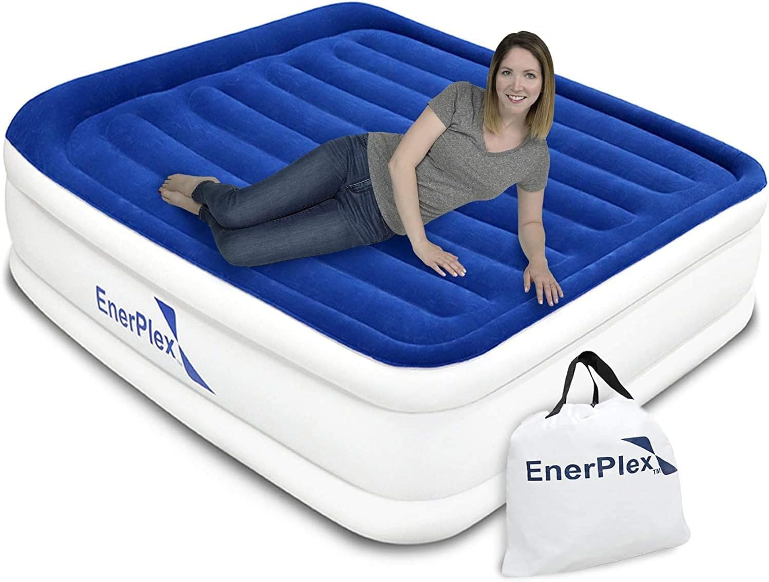 Luxury Queen Inflatable Air Mattress with Built-in Dual Pump J209