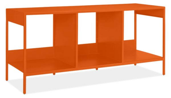 Slim Cubby Bench in Tangerine Orange E8877