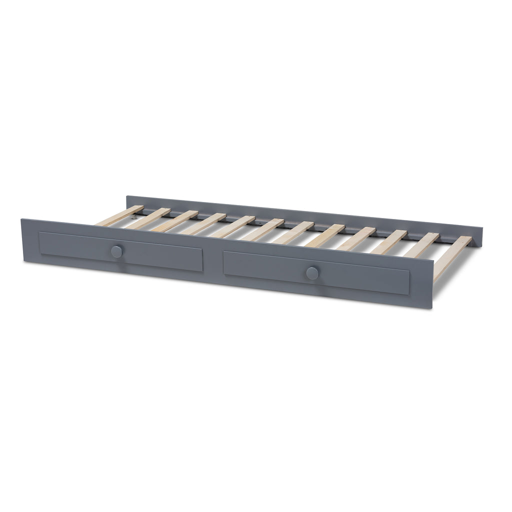 Gray Finished Wood Twin Size Trundle W381