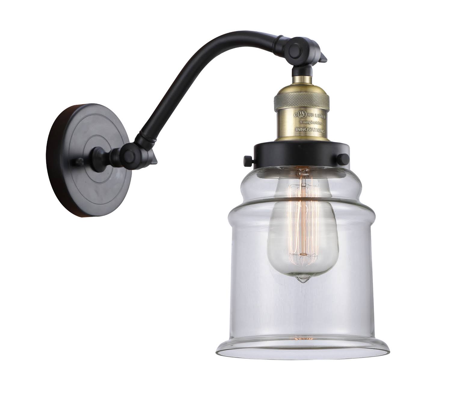 Black Antique Brass 1 Light Sconce D349668