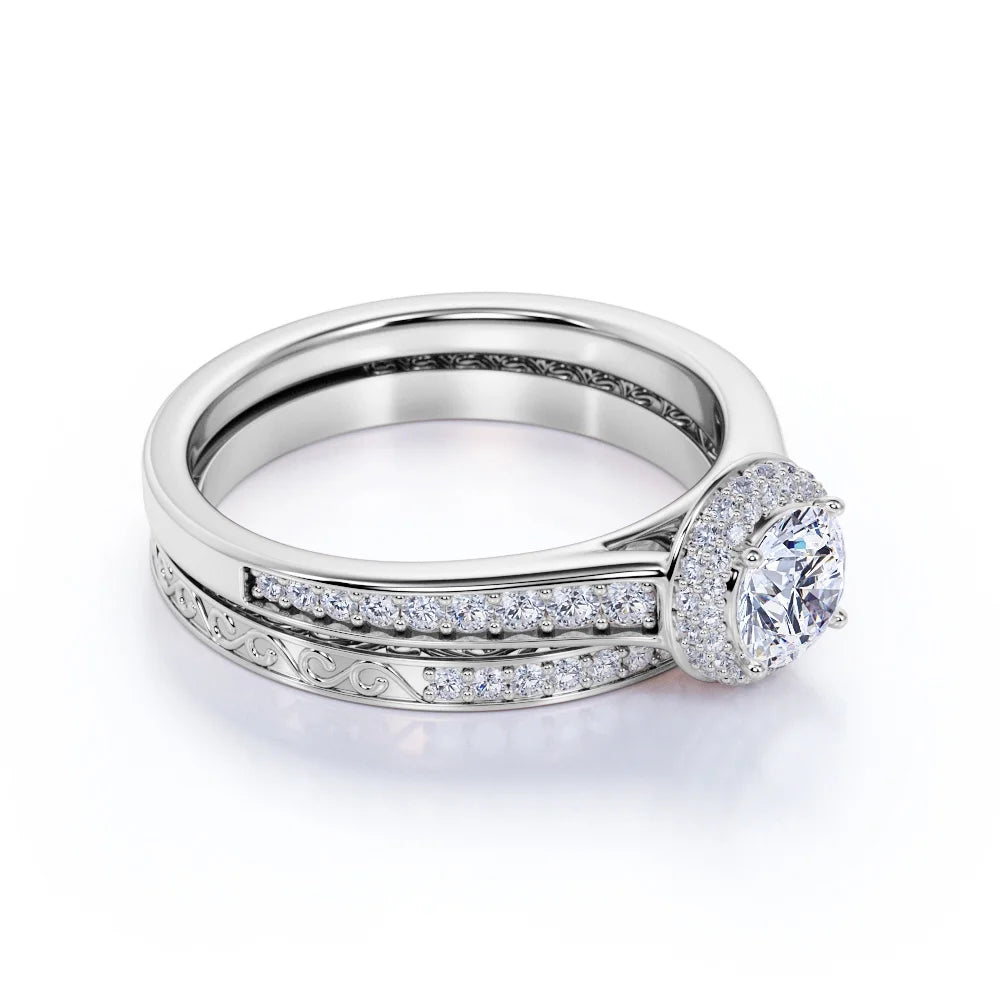 10K White Gold Channel Set Engagement Ring U26654