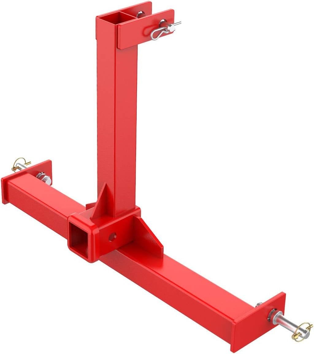 Red 3 Point Trailer Hitch with 2 Receivers B47462