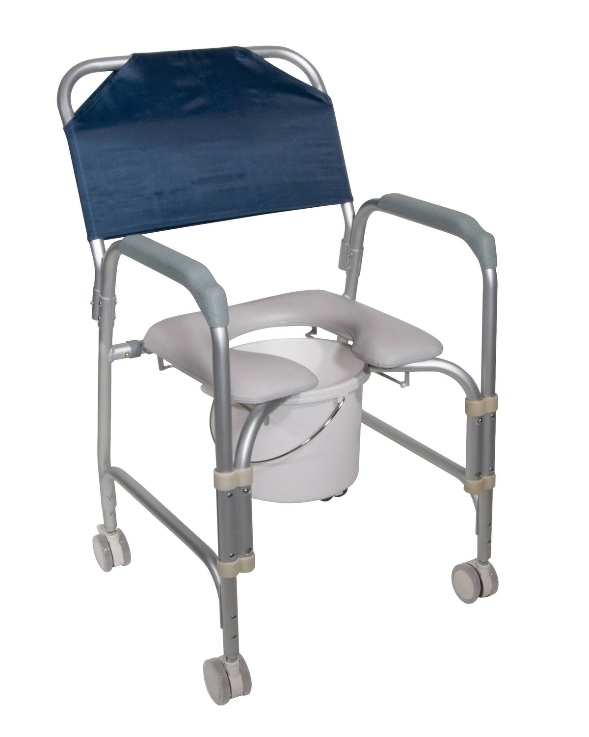 Lightweight Portable Shower Commode Chair with Casters R6066