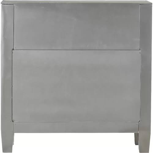 Silver 2-Drawer Accent Cabinet T34046