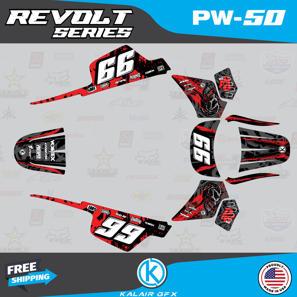 GFX Graphics Kit for Yamaha PW50 M747