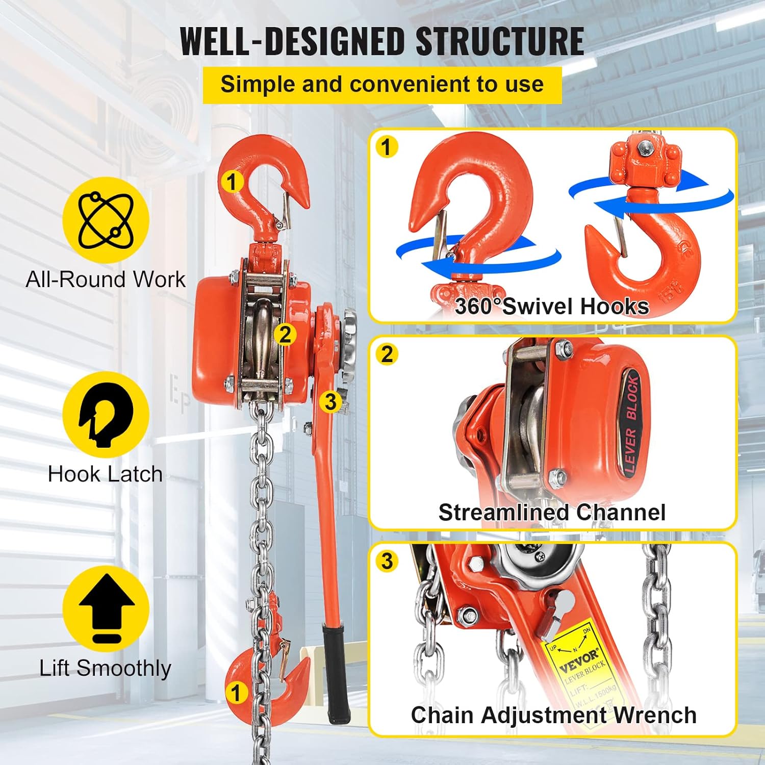 Orange Chain Hoist W29451