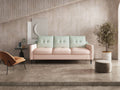 Tufted Futon Sofa with Metal Legs V95586