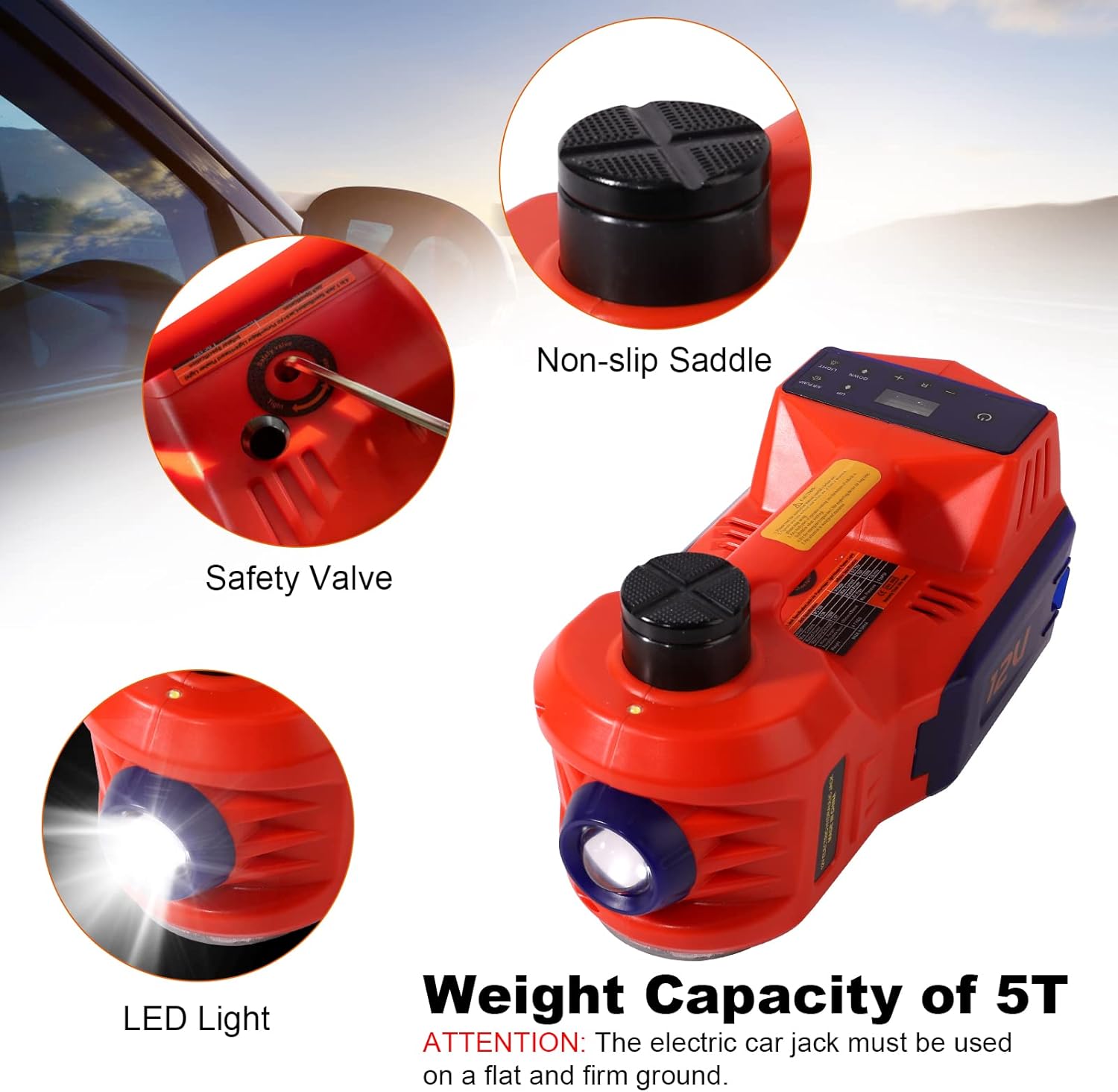 5 Ton Electric Hydraulic Car Jack with Touch Screen K71974