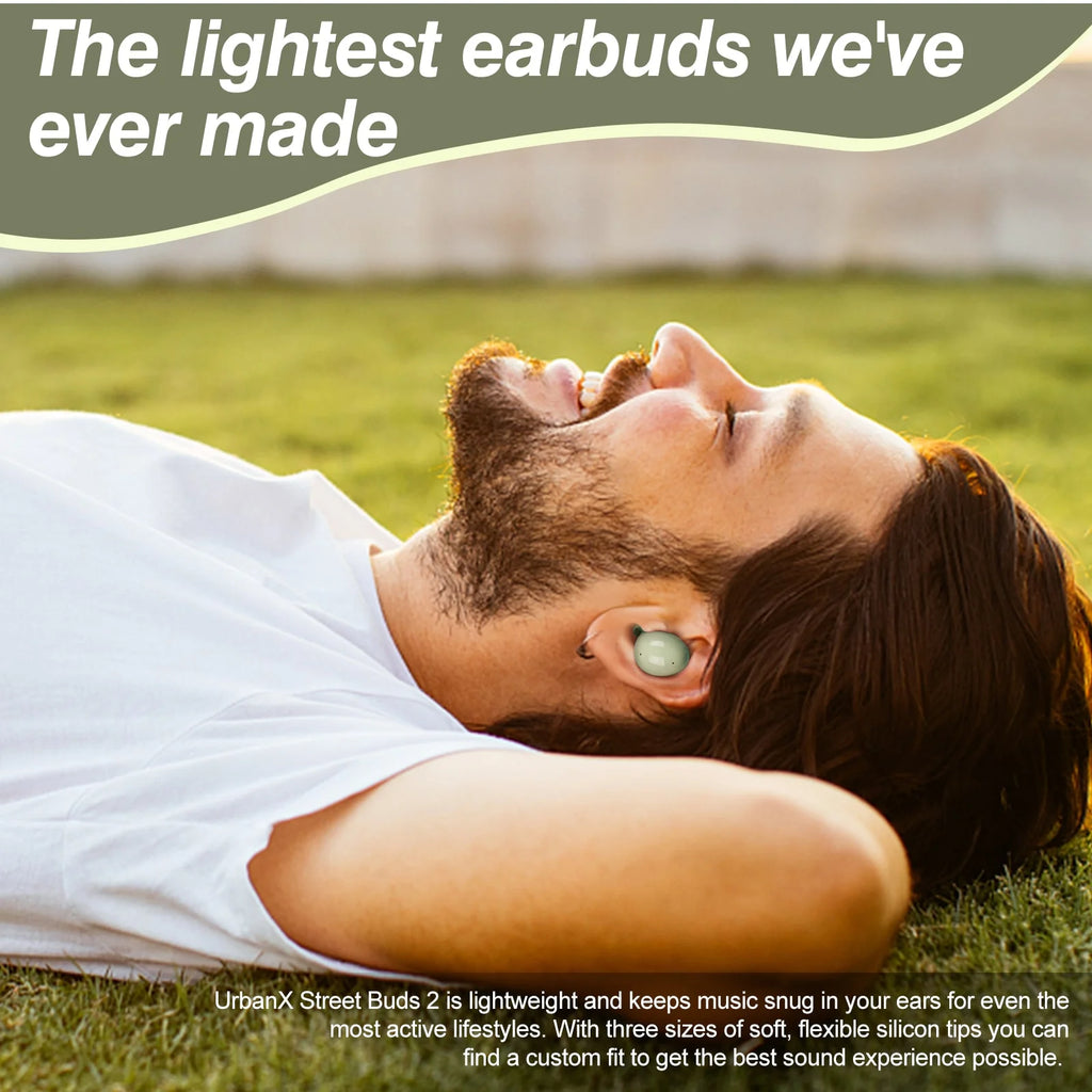 Truly Wireless Bluetooth Headphones with Noise Isolation, Dual Microphone - Green T9983