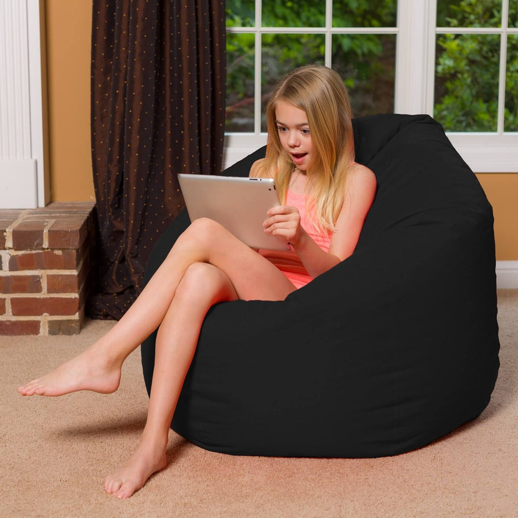 Canvas Multi-Colored Hearts Kids Bean Bag Chair G4618