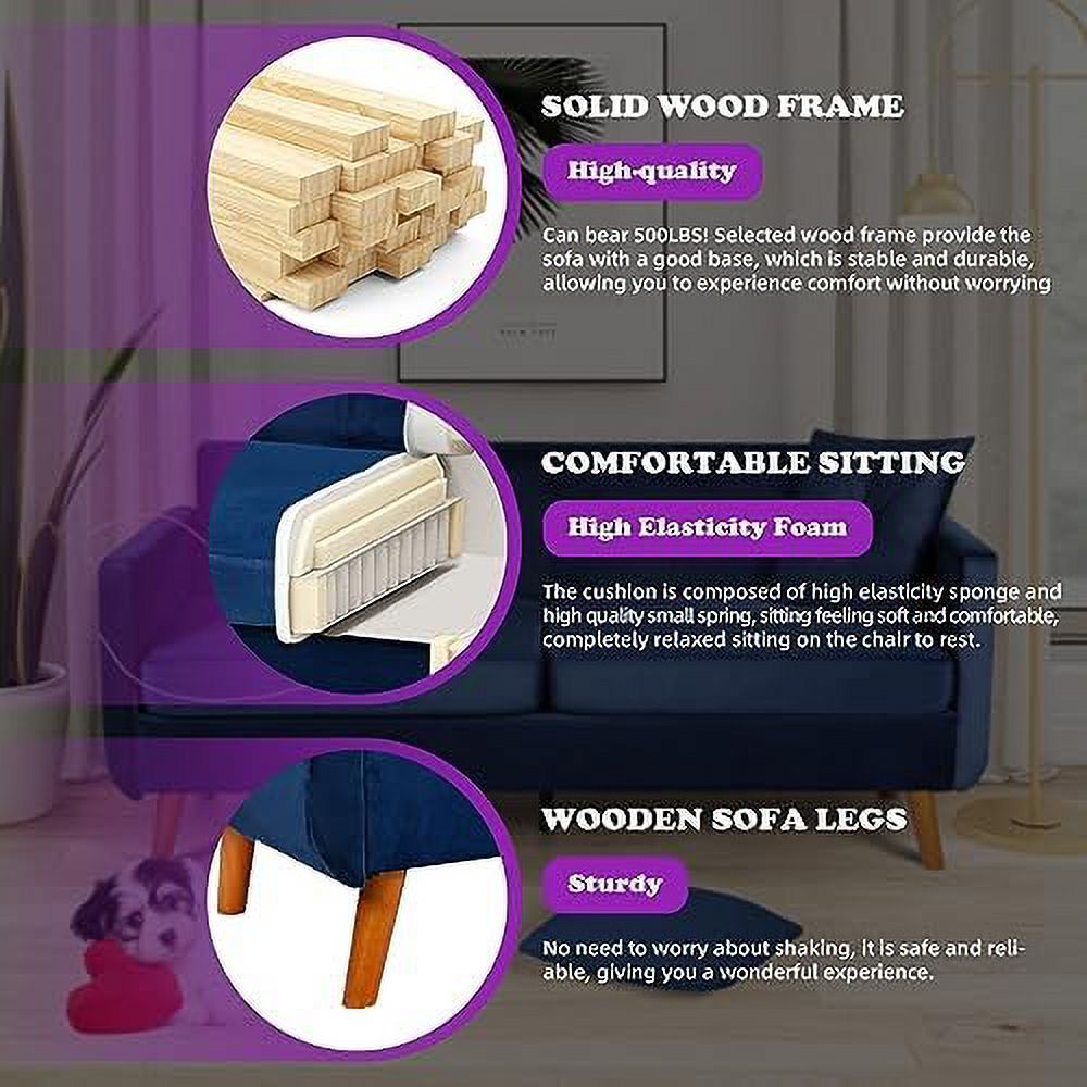 Light G Chenille Tufted 2-Seater Loveseat Sofa with USB Charging Ports R228976