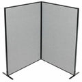 Freestanding 2-Panel Corner Room Divider, Gray R987060