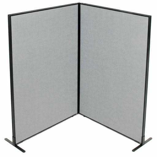 Freestanding 2-Panel Corner Room Divider, Gray R987060