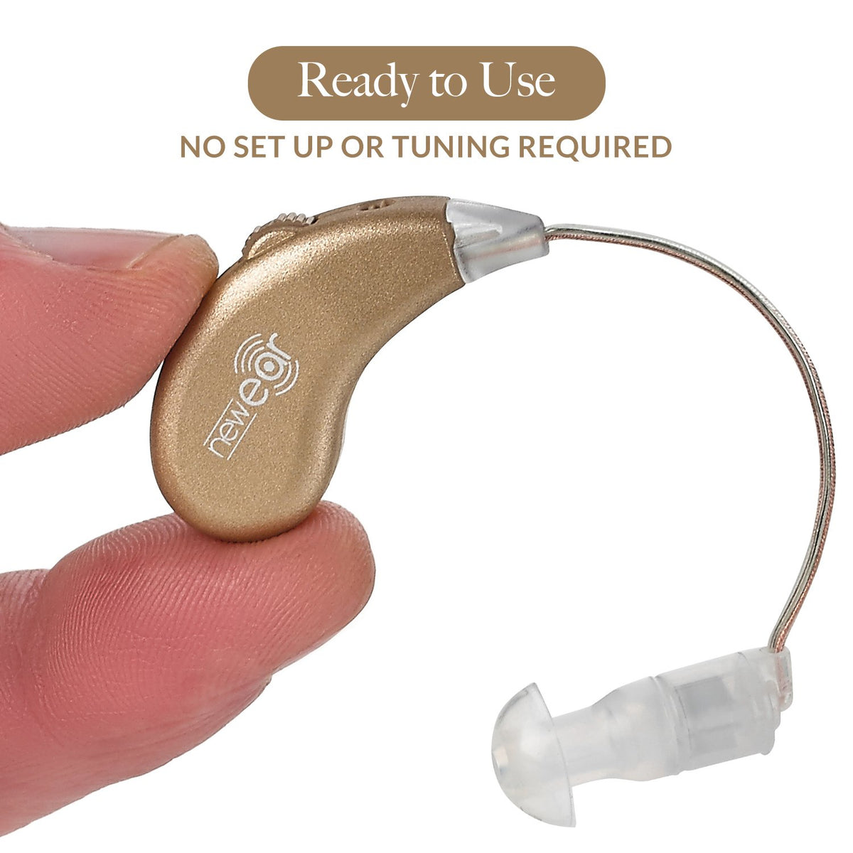 Rechargeable BTE Personal Sound Amplifier Pair with USB Dock O7289