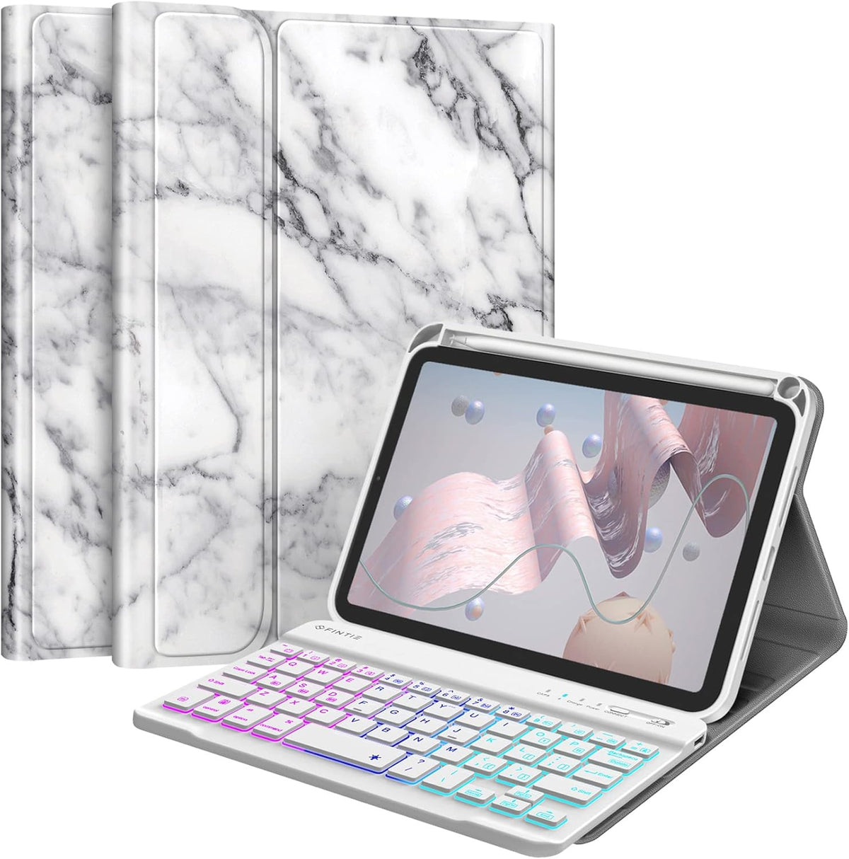 Lilac Purple Keyboard Case for iPad Mini 6 8.3 Inch with Detachable Bluetooth Keyboard Z56139