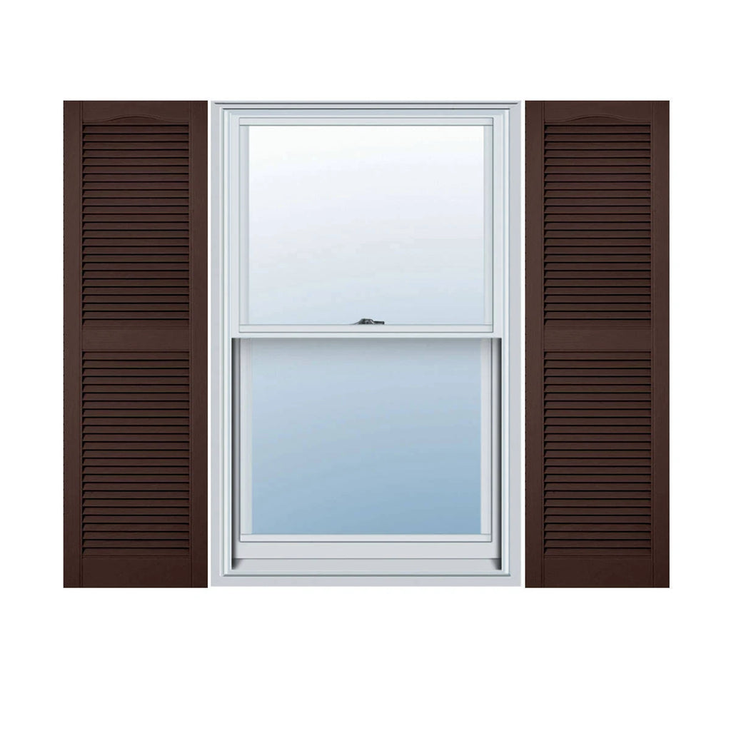 18 inchw x 35 inchh Vinyl Open Louver Shutters with Shutter-Loks, Per Pair X339161