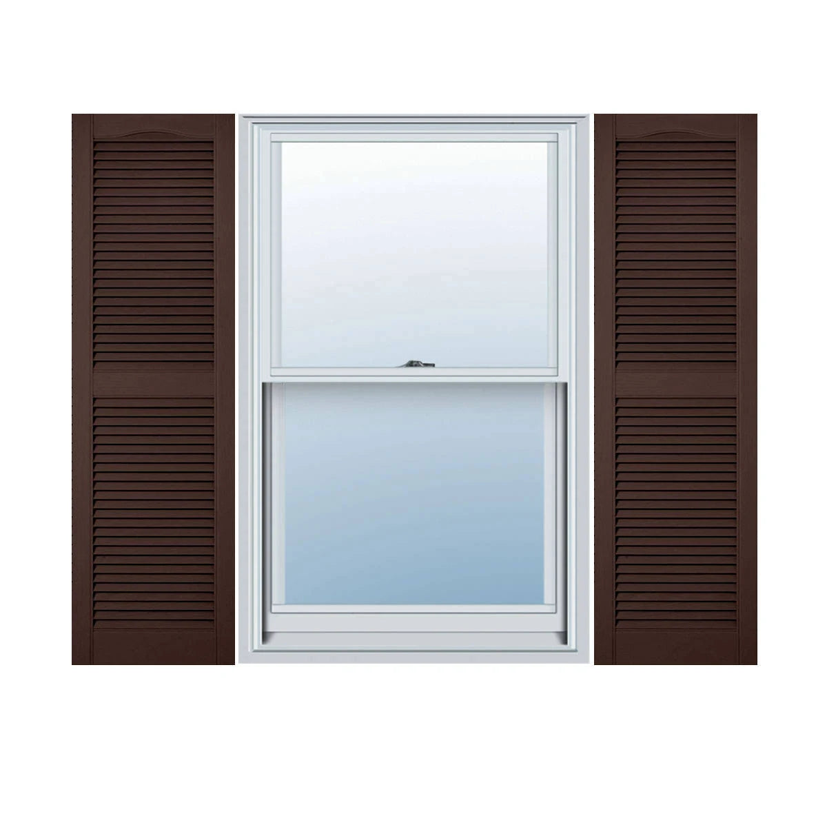 18 inchw x 35 inchh Vinyl Open Louver Shutters with Shutter-Loks, Per Pair X339161