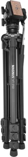 Aluminum Video Tripod System with Fluid Head, Extends to 82”, Max Load 15 lb, Carry Case Z32407