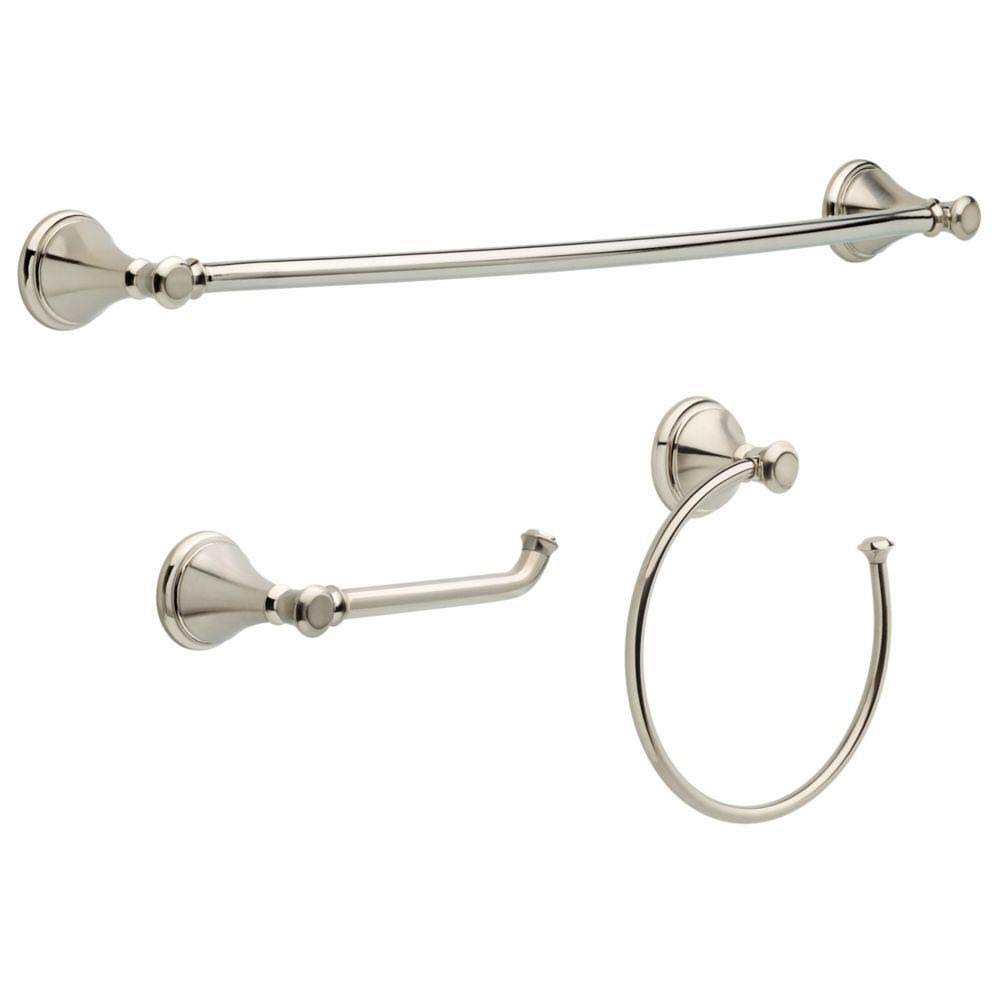 3-Piece Bath Hardware Set in Stainless Steel V98210